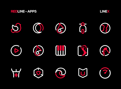 RedLine Icon Pack : LineX Captura de pantalla