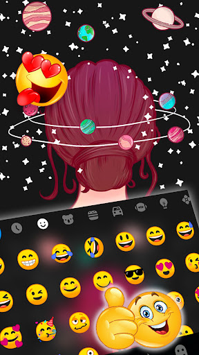 Girl In Universe Keyboard Back Screen 3