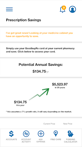 Charter Benefits Mobile App Screen 2