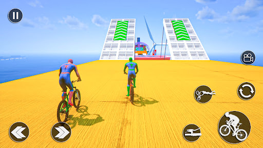Android application BMX Cycle Race Superhero Games screenshort