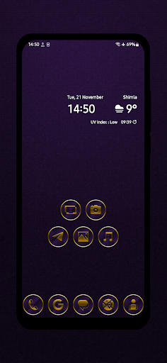 Android application Purple Velvet- Reflected Icons screenshort