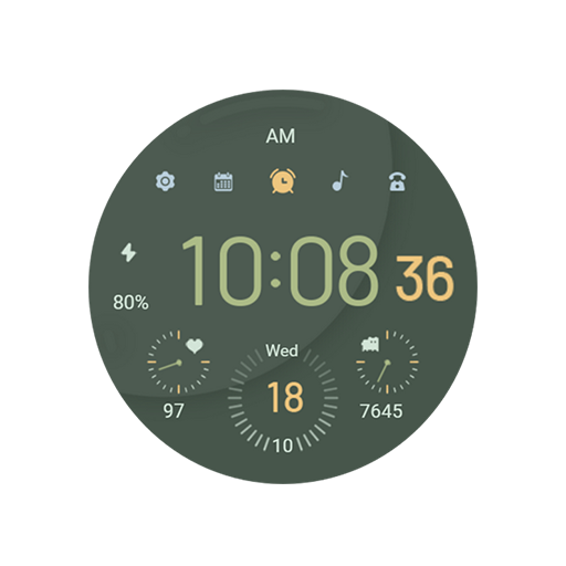 Flat Milk Green For Wear OS logo