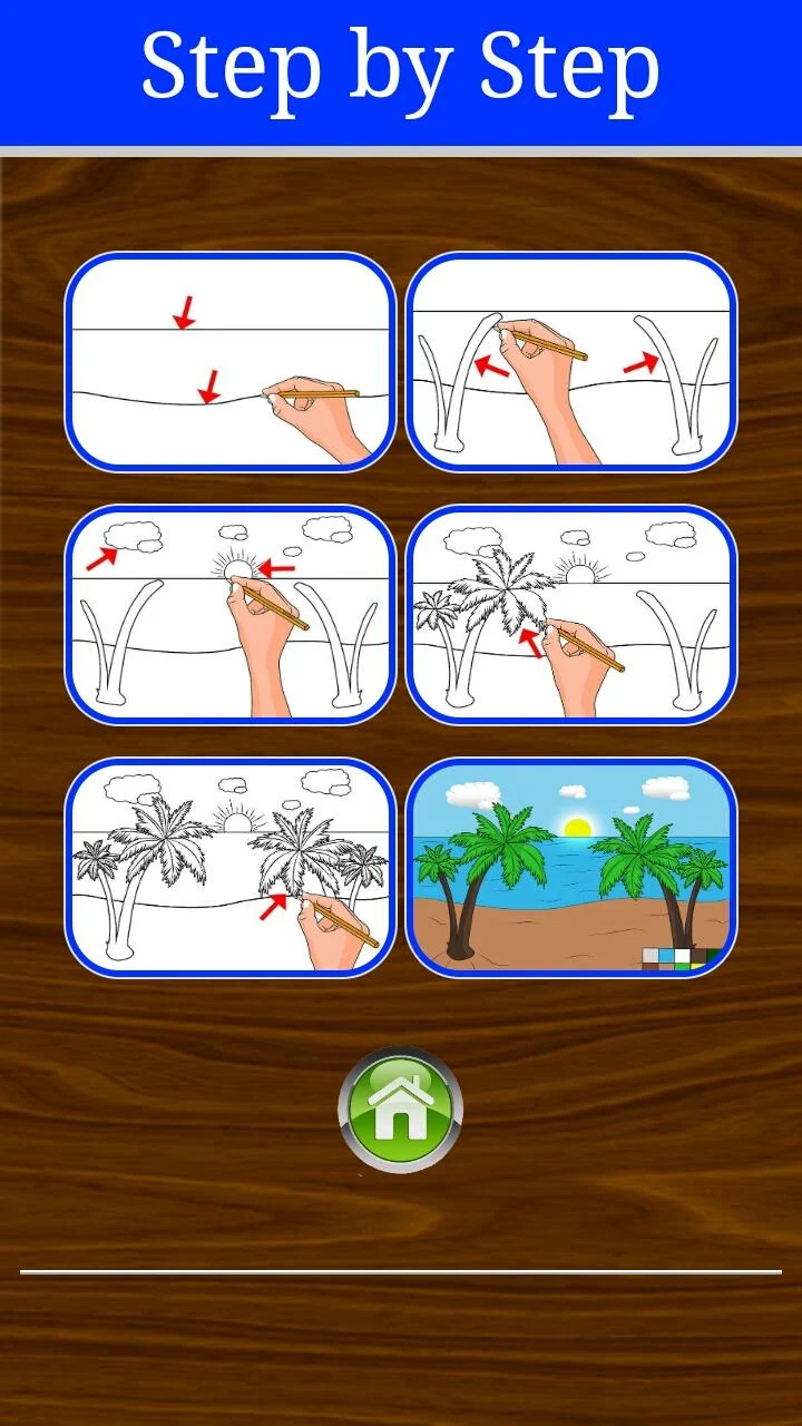 Draw landscape scenery DIY