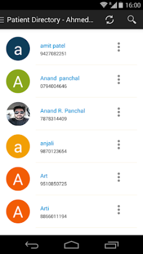 Android application Vaidya Manager screenshort