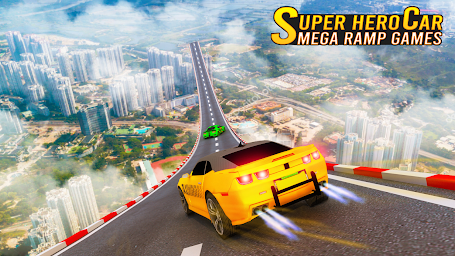 Superhero Car: Mega Ramp Games