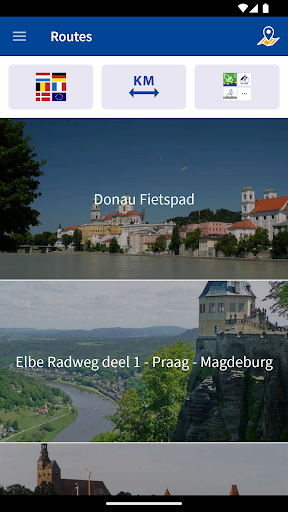 Android application Fietsvakantiewinkel route-app screenshort