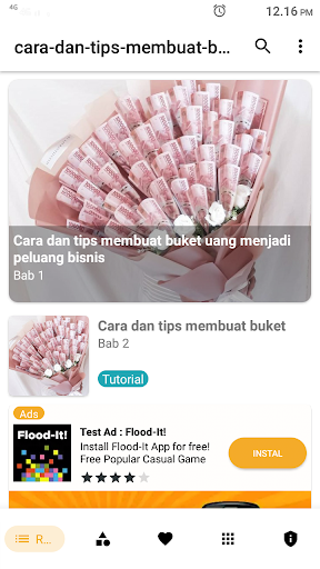 Android application Cara Buat Hiasan Buketuang screenshort