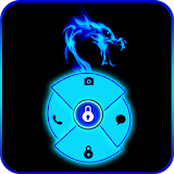 Blue Neon Dragon Go Locker icon