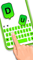screenshot of Neon Green Chat Keyboard Theme