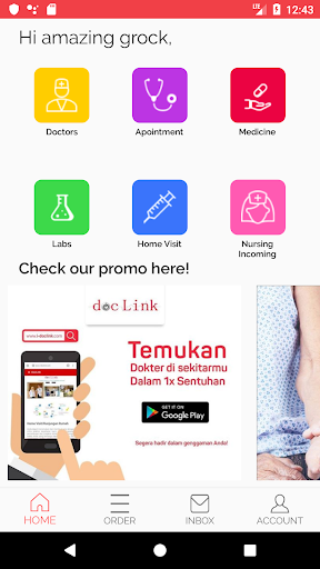 Android application docLink Indonesia: Home Care, screenshort