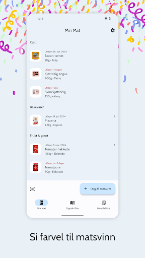 Android application FoodWin screenshort