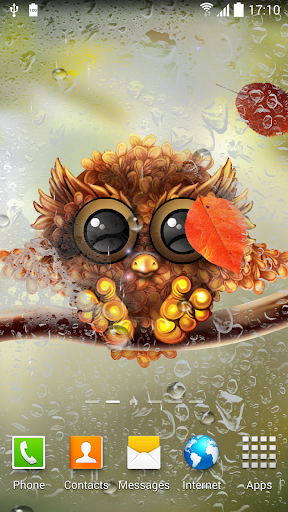 Android application Autumn Little Owl Wallpaper screenshort