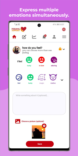 Android application Feelingsupport screenshort