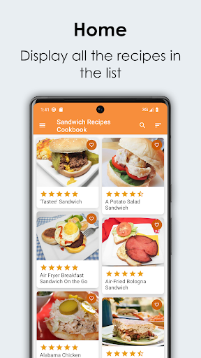 Android application Sanwich Recipes Cookbook screenshort