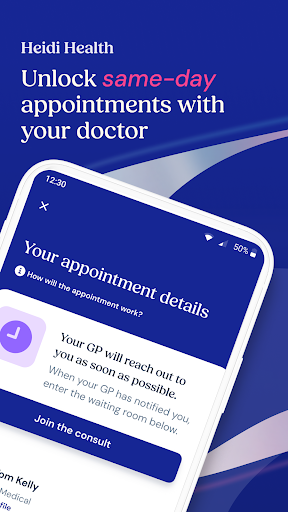 Android application Heidi Patient Booking screenshort