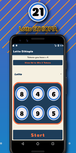 Android application Lottery Ethiopia screenshort