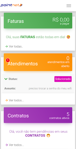 Point Net Telecom - Assinantes Screen 2
