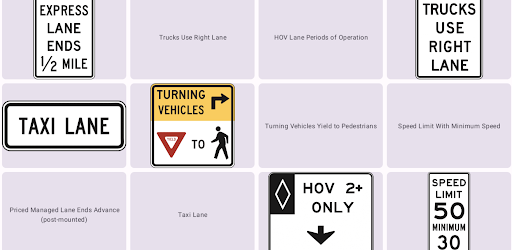 Road Signs Memory Game