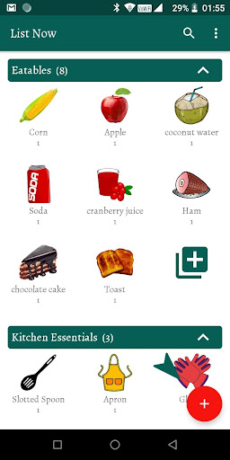 Android application Grocery Shopping List -ListNow screenshort