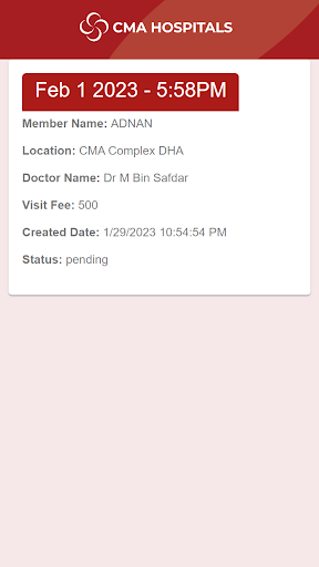 Android application CMA Admin screenshort