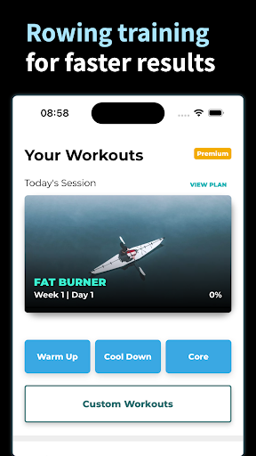 Screenshot of Rowing Machine Workouts