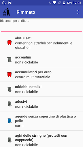 Android application Rimmato screenshort