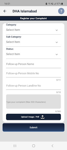 DHA Islamabad CMS App