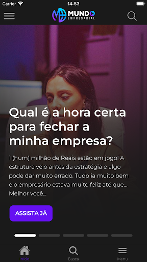 Android application Mundo Empresarial screenshort