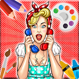 Girls Story : Coloring Book icon