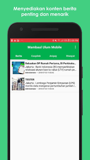 Android application Mambaul Ulum Mobile screenshort