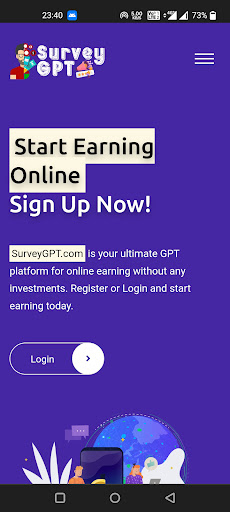 Android application SurveyGPT screenshort