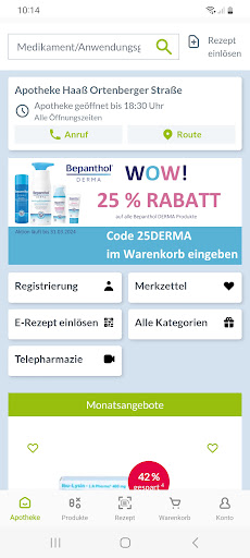 Android application Apotheke Haaß screenshort