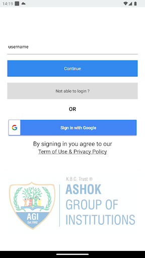 Android application Ashok Group of Institutions screenshort