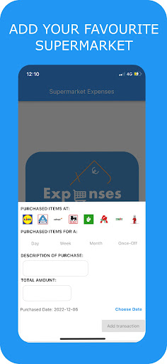 Supermarket Expenses Screen 2