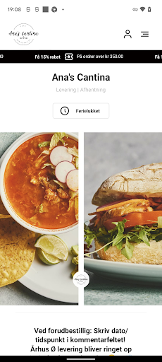 Android application Ana's Cantina - Aarhus N screenshort