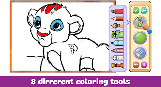 Elrey león para colorear Simba