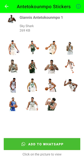 Android application Giannis Antetokounmpo Stickers screenshort