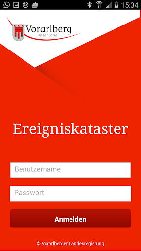 Android application Ereigniskataster VLBG Pro screenshort