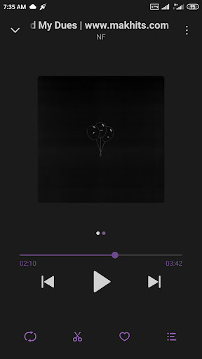 Android application Music player screenshort