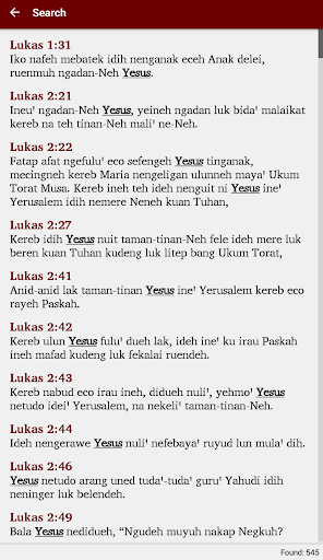 Injil Lukas Lundayeh Screen 2