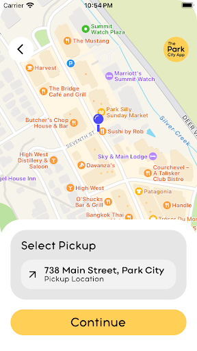 The Park City App Screen 3