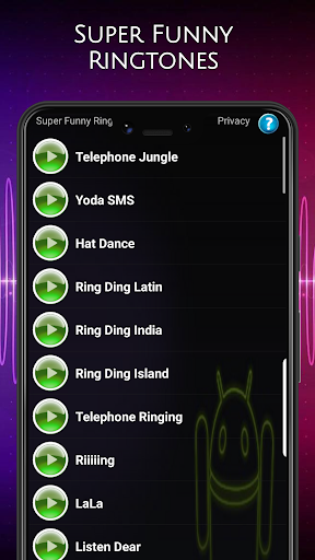 Android application Super Funny Ringtones screenshort