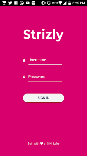 Android application Strizly screenshort