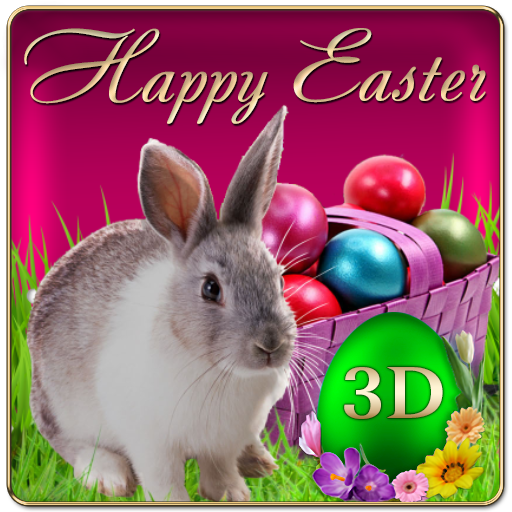 Happy Easter 3D Next Launcher logo