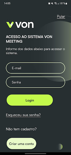 Android application Von Meeting screenshort