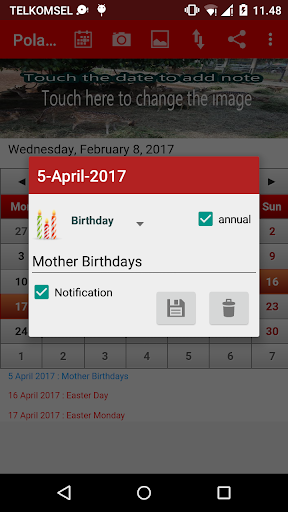 Poland Calendar Screen 2