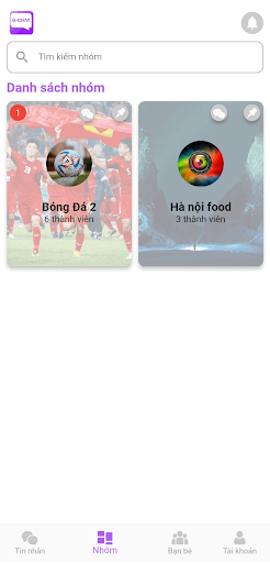 Android application Chat Nhóm screenshort