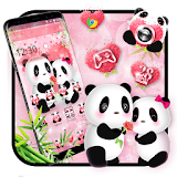 ??Cute Pink Love Panda Launcher Theme icon