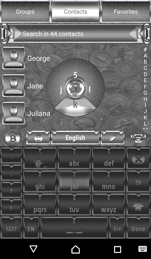Silver Lucky Charm Go Keyboard Screen 3