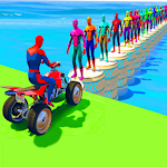 Cover Image of डाउनलोड एटीवी क्वाड बाइक स्पाइडर सुपरहीरो स्टंट रेसिंग 3 डी  APK
